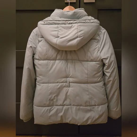 Abercrombie Kids Girl's Light Blue Hooded Coat - Picture 4 of 4